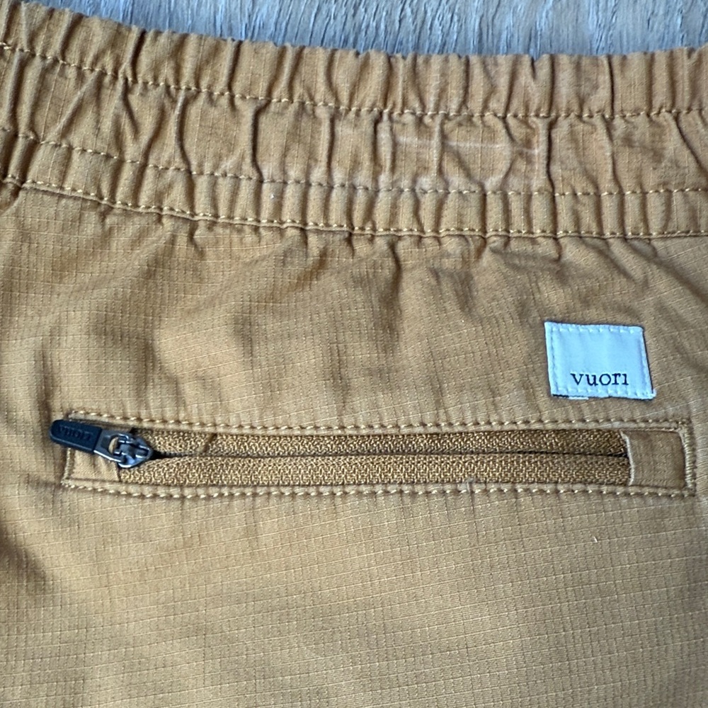 Vuori Mustard Yellow Women's Vintage Ripstop Shorts - Picture 3 of 4